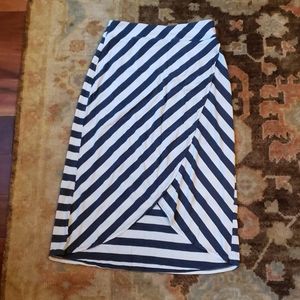 Sporty Faux Wrap Skirt with stripes by Athleta